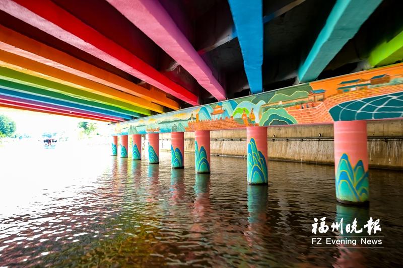 晋安河—光明港航线变身艺术长廊 24幅彩绘“桥画”扮靓“水上福道”