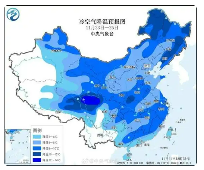 未来将有三股冷空气轮番到场 目前多地仍将以升温为主
