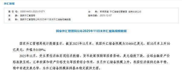 儿研所医院黄牛号贩子票贩子代网上预约代挂号电话国家外汇管理局:截至11月末我国外汇储备规模为33464亿美元