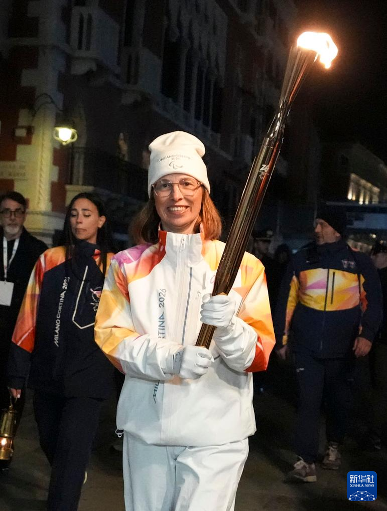 米兰冬残奥会火炬传递在威尼斯举行