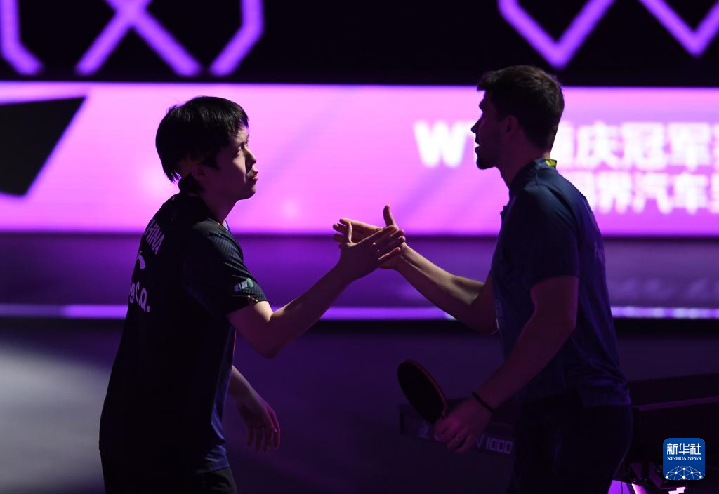 乒乓球——WTT重庆冠军赛：王楚钦晋级八强