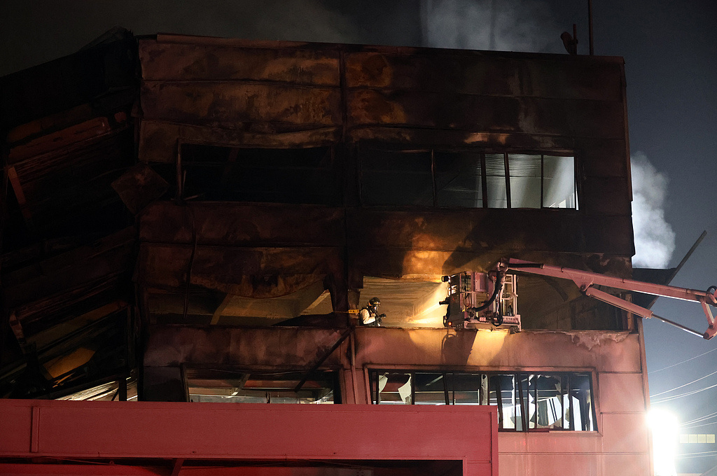 韩国大田工厂火灾确认14人遇难