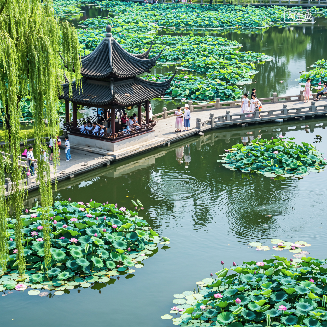 市园林中心领导接听12345热线 茶亭公园荷花展预计5月中下旬举办