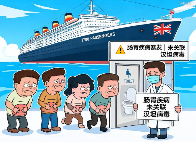 英国一1700人邮轮疑暴发肠胃疾病 暂未同汉坦病毒关联