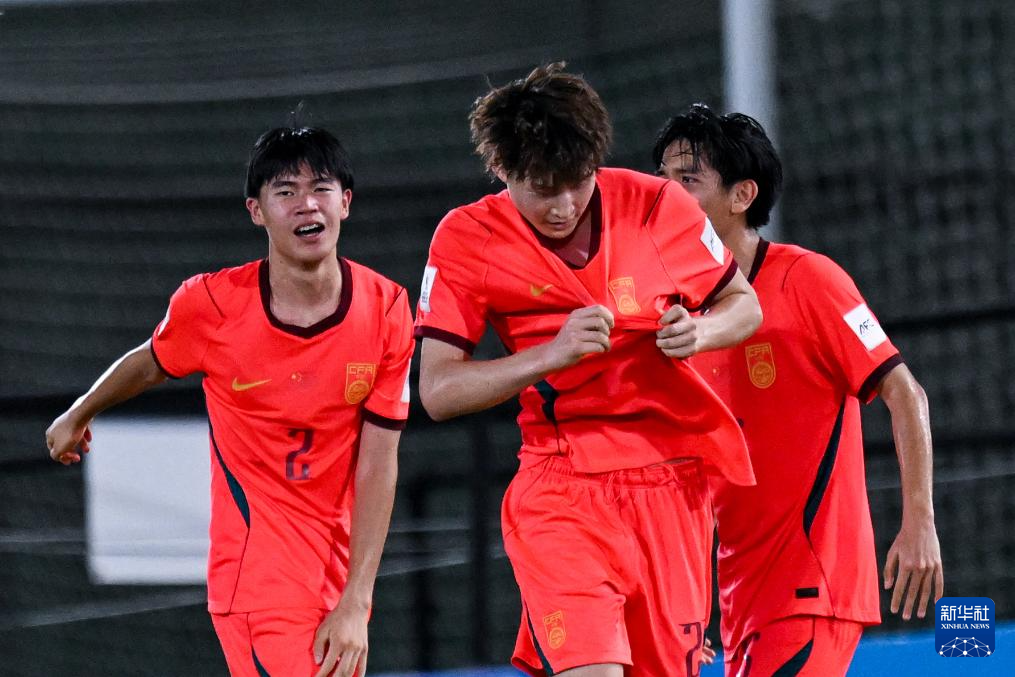 U17男足亚洲杯小组赛：中国队战胜卡塔尔队