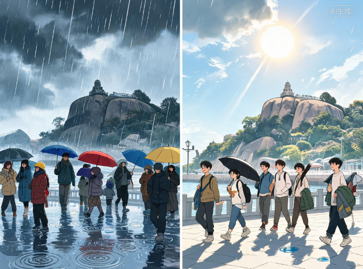 今明两天厦门雨水持续 ​后天雨势减弱气温回升