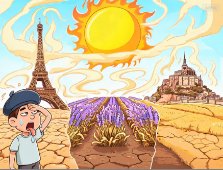 法国多地高温创纪录 民众生活受影响